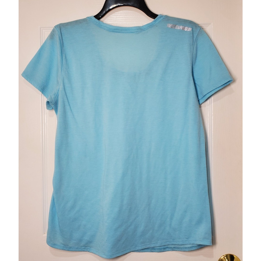 Under Armour Womens XL Blue Athletic T Shirt Short Sleeve Running Workout Top - Picture 9 of 11